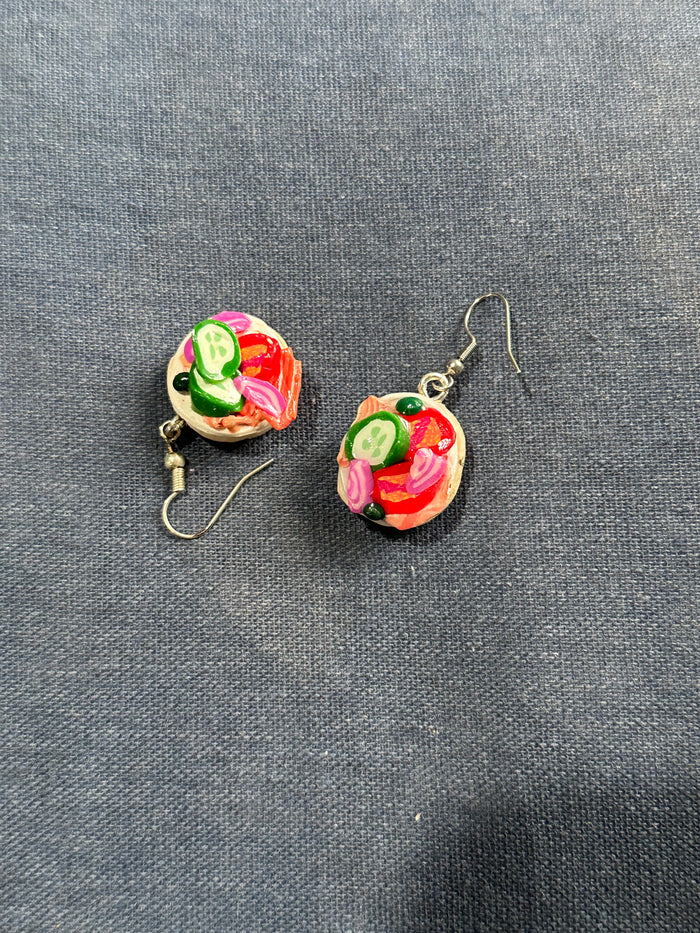 Lox and Bagel Earrings