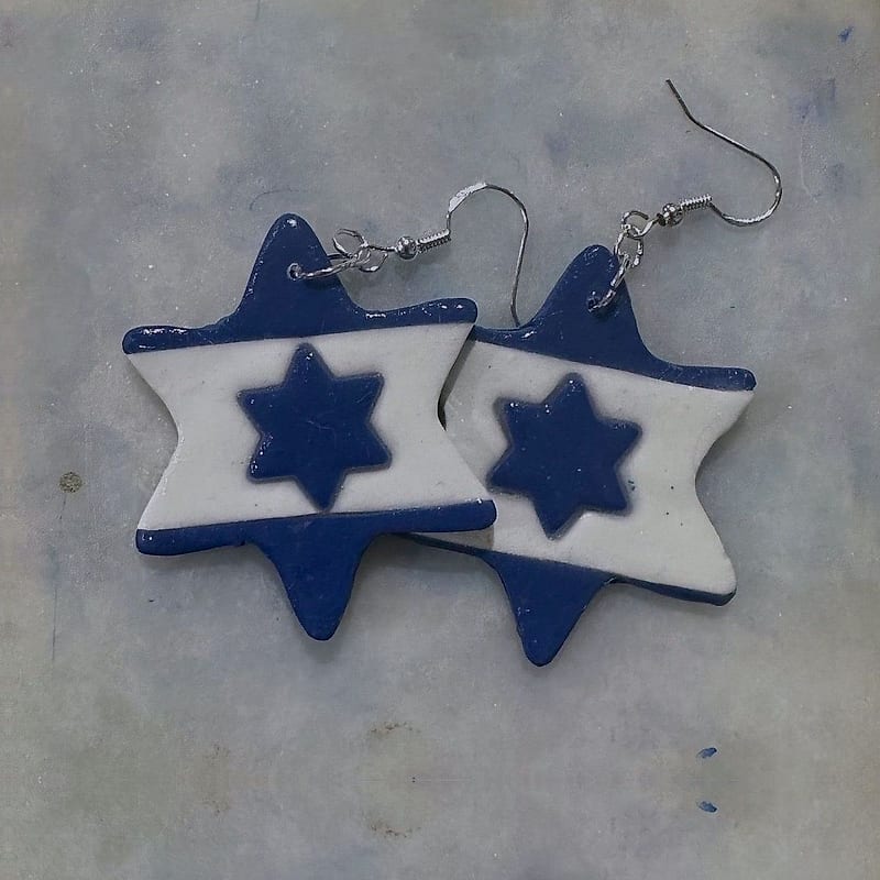 Israel Flag Earrings