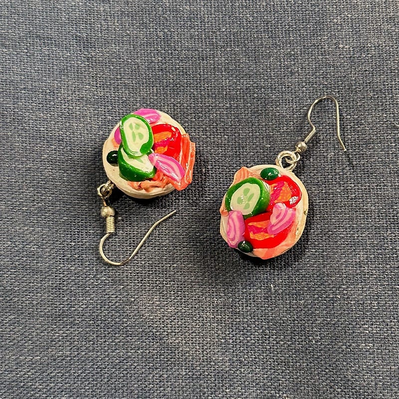 Lox and Bagel Earrings