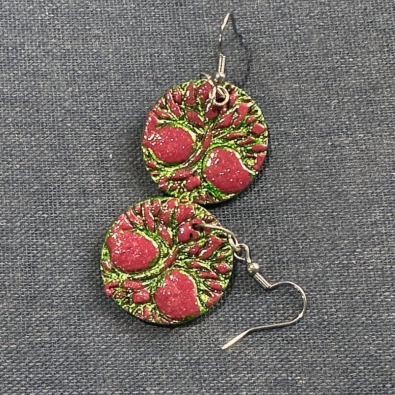 Pomegranate Tree Earrings for Rosh Hashanah